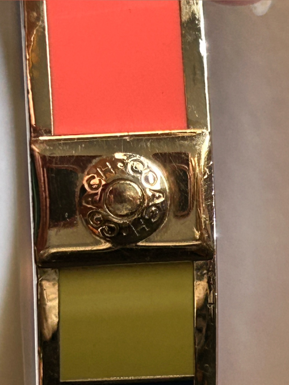 COACH 65th ANNIVERSARY Signature Striped Enamel Bangle Bracelet -EUC- - Picture 14 of 16